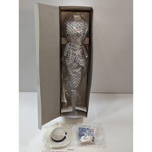 Princess Diana Royal Wardrobe Danbury Mint WHITE With Black Polka Dots NIB